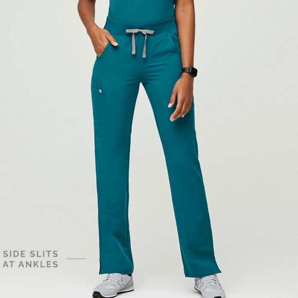 Figs Livingston Pant, Pacific Blue, Medium Tall